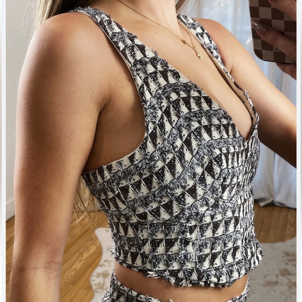 Checkered crop top